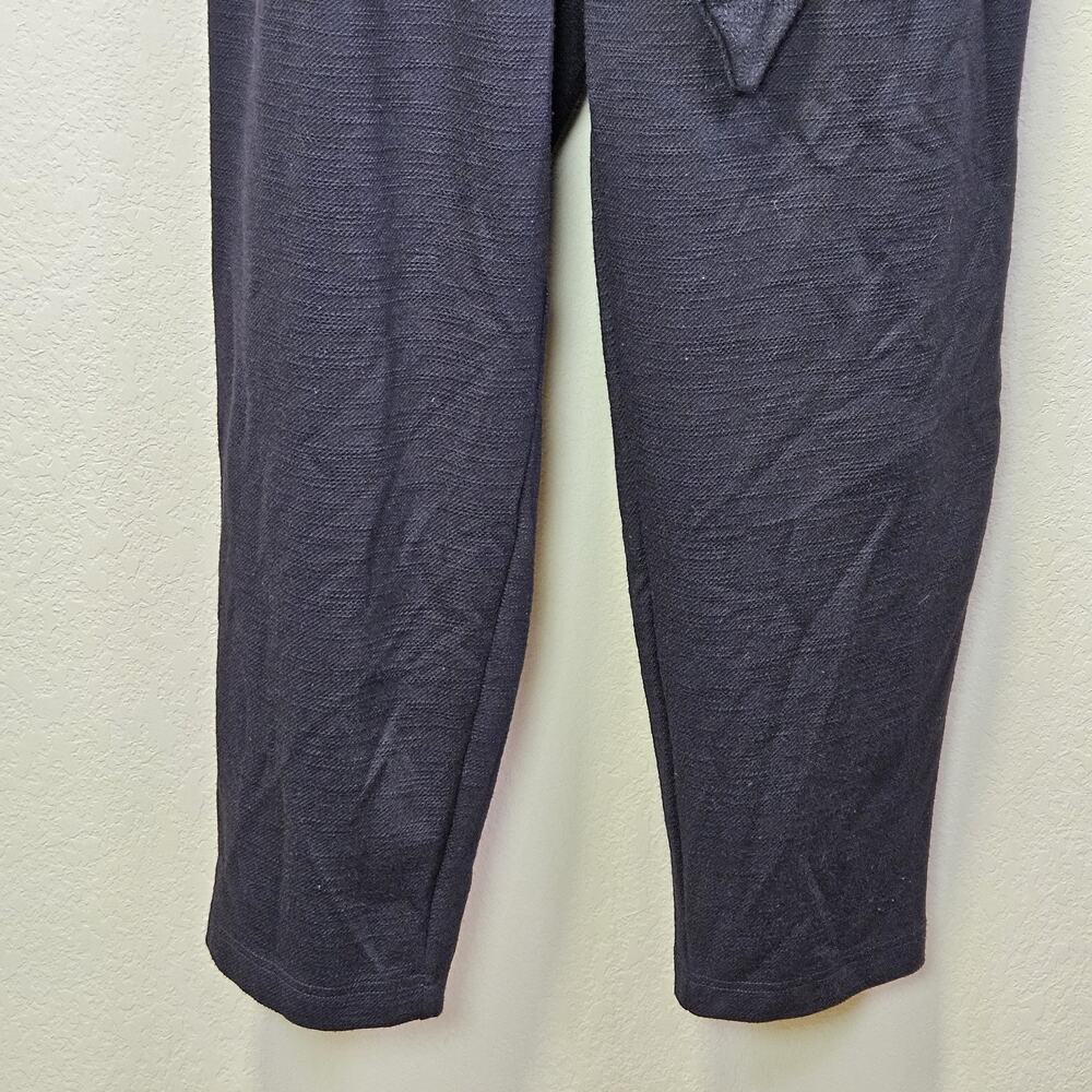 Anthropologie Sutton Jumpsuit MP Black Ponte Belted Pockets Lounge Minimal Crop - Picture 6 of 16